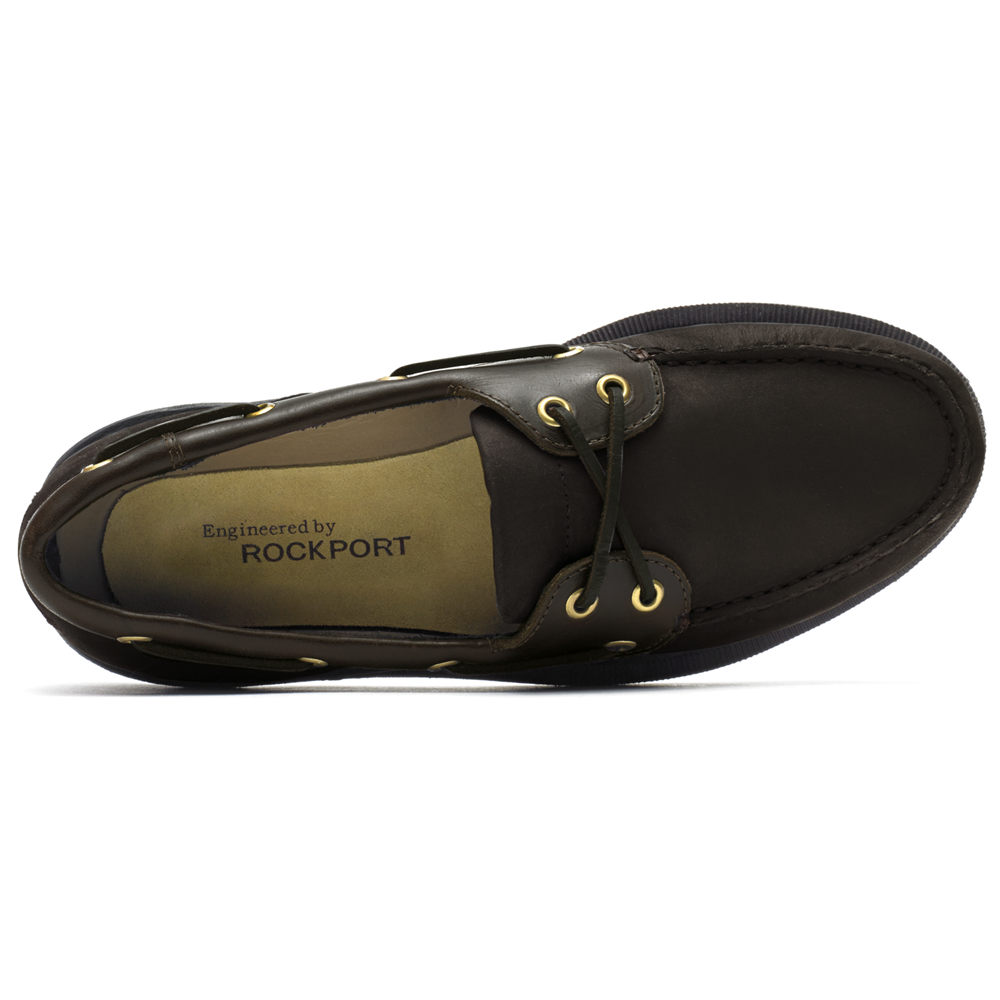 Sapatos De Vela Rockport Homem Pretas - Perth - 38251WUQY